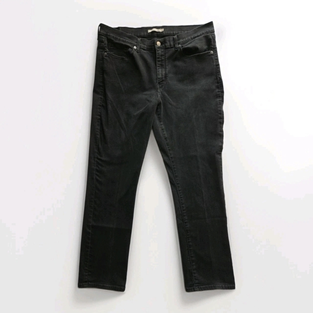 Levi’s Classic Straight Jeans Black Denim Pant Women’s Size 18 W 34